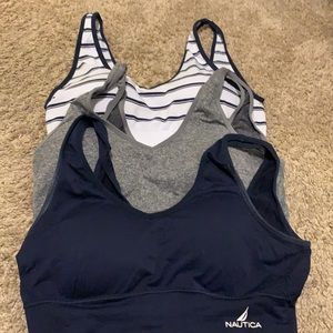 3 Nautica Bralettes Like new